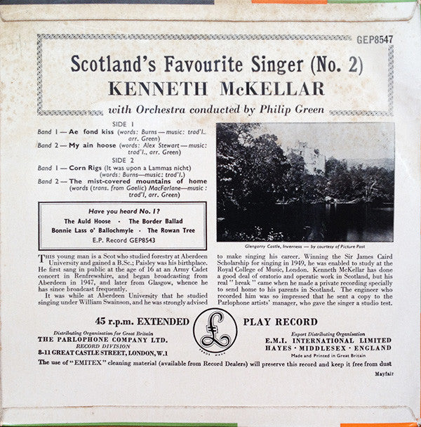 Kenneth McKellar : Scotland's Favourite Singer (No. 2) (7", EP)