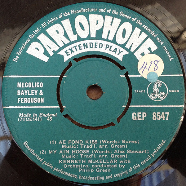 Kenneth McKellar : Scotland's Favourite Singer (No. 2) (7", EP)