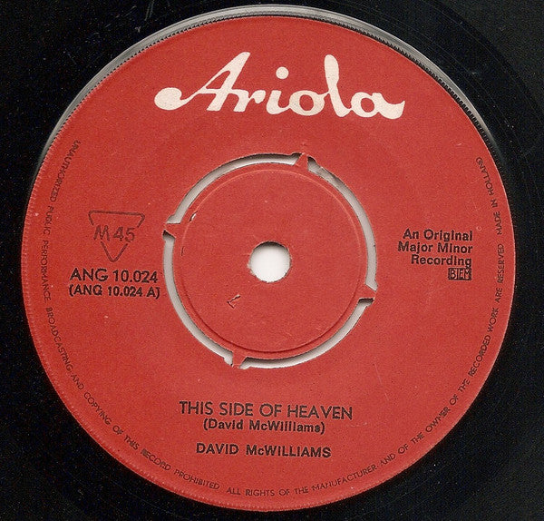 David McWilliams : This Side Of Heaven (7", Single)