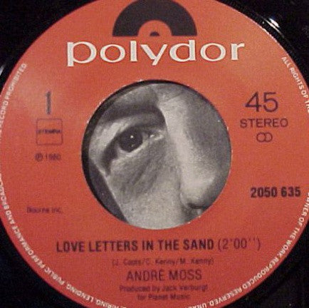 André Moss : Love Letters In The Sand (7", Single)