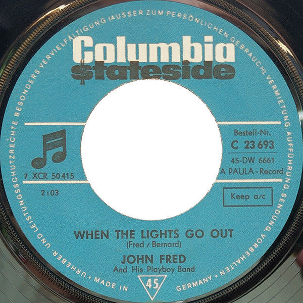 John Fred & His Playboy Band : Judy In Disguise / When The Lights Go Out (7", Single)