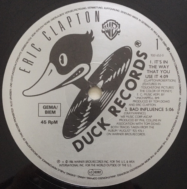Eric Clapton : It's In The Way That You Use It (12")