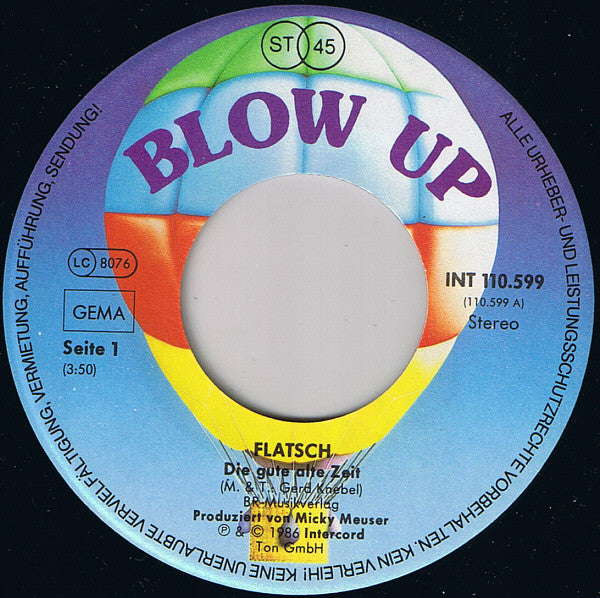 Flatsch! : Die Gute Alte Zeit (7", Single)