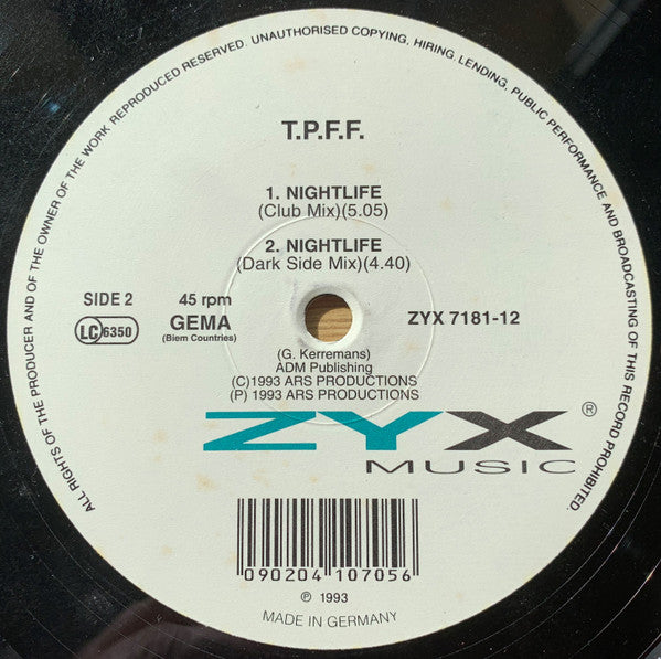 T.P.F.F. : Nightlife (12")