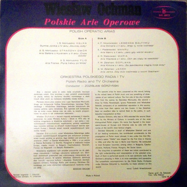 Wiesław Ochman : Polskie Arie Operowe (LP, Album)