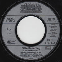 Gitte Hænning : So Liebst Nur Du  (7", Single)