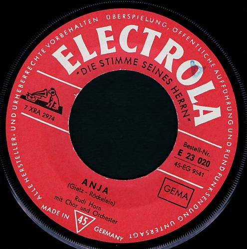 Rudi Horn : Anja / Laß Ein Jahr Vorübergeh'n (7", Single)