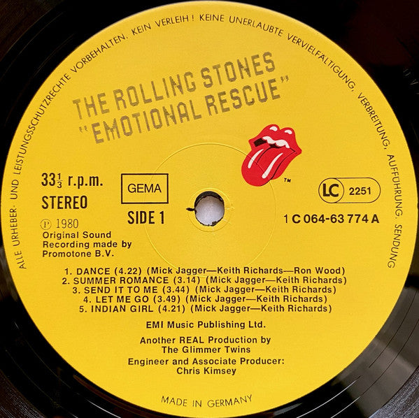 The Rolling Stones : Emotional Rescue (LP, Album)