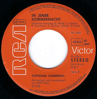 Stephanie Lindbergh : In Jener Sommernacht (Einsamer Sonntag) / Manito (7")