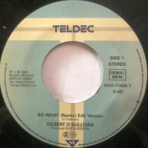 Go'Ss : So What (E'-Allora) (7", Single)