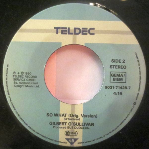 Go'Ss : So What (E'-Allora) (7", Single)