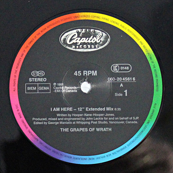 The Grapes Of Wrath : I Am Here (12")
