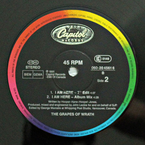 The Grapes Of Wrath : I Am Here (12")
