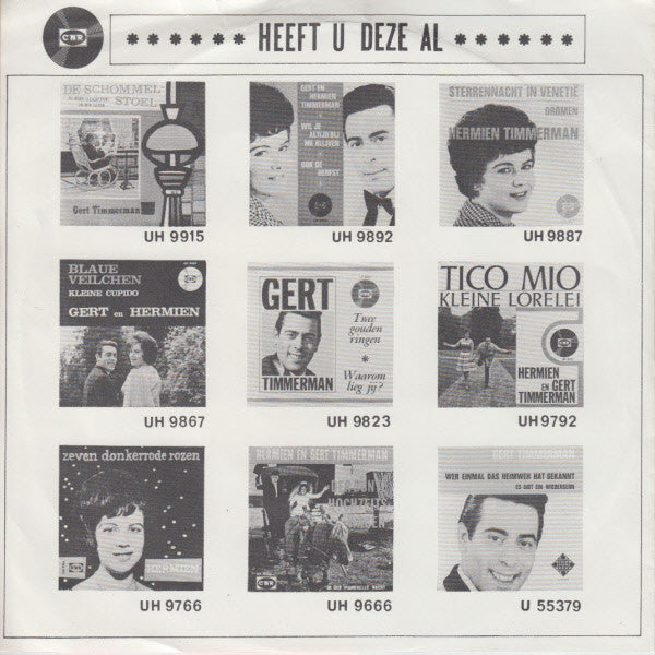Gert Timmerman : Kleine Kinderen, Kleine Zorgen (7", Single, Red)