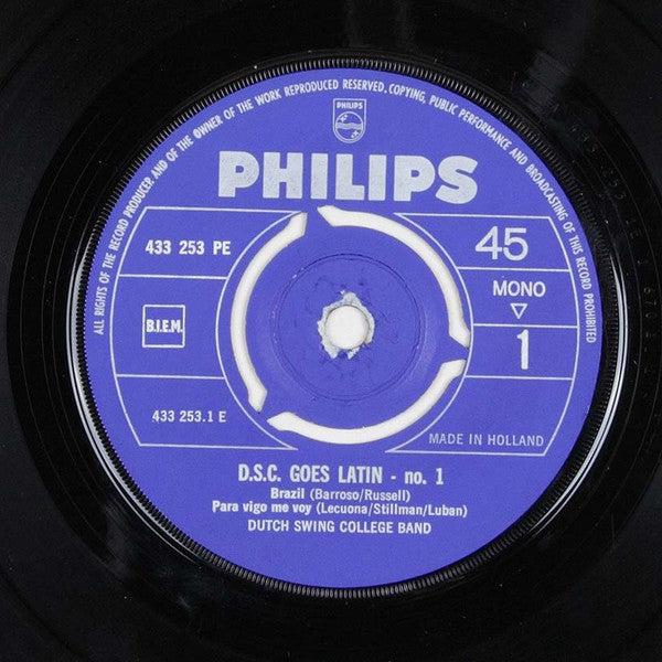 The Dutch Swing College Band : D.S.C. Goes Latin - no. 1 (7", EP, Mono)