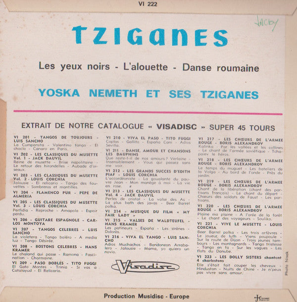 Yoska Nemeth : Tziganes (7")