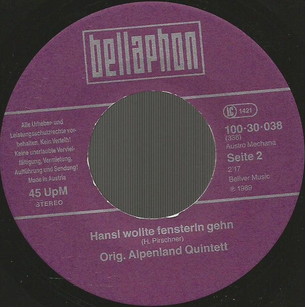 Die Original Jaklinger-Buam : Die Schleifer Von Paris (7", Single)
