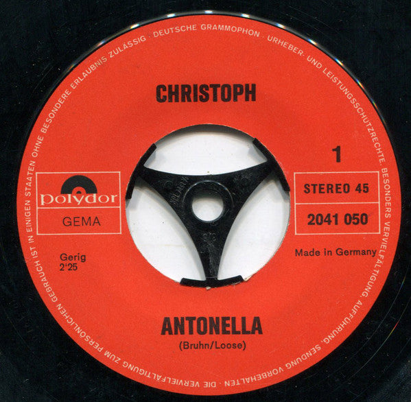 Christoph (43) : Antonella (7")
