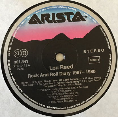 Lou Reed : Rock And Roll Diary 1967-1980 (2xLP, Comp, RP, Gat)