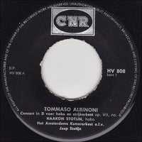 Tomaso Albinoni - Haakon Stotijn : Concert In D Voor Hobo En Strijkorkest (7", EP)