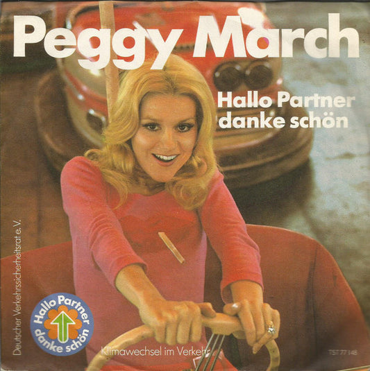 Peggy March / Jürgen v. Manger* : Hallo Partner Danke Schön / Die Kunst Leute Zu Ärgern (7", Single)