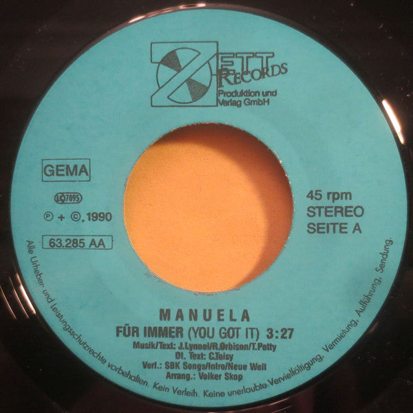 Manuela (5) : Für Immer (You Got It) (7", Single, Promo)