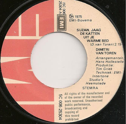 Dimitri Van Toren : Suzan, Jaag De Katten Uit Je Warme Bed (7", Single)