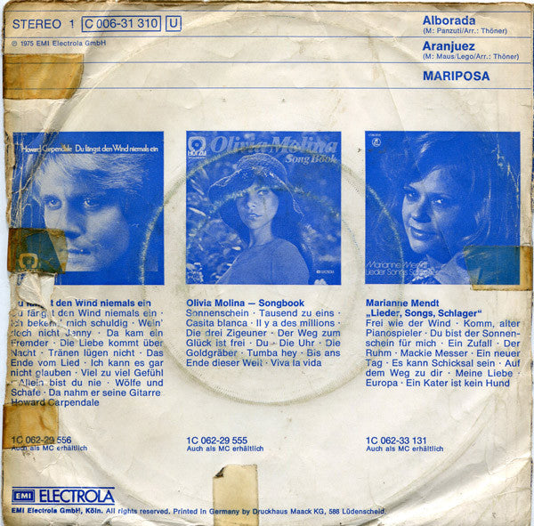 Mariposa (13) : Alborada (7", Single)