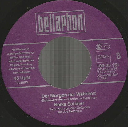 Heike Schäfer : Jetzt Oder Nie (7", Single)