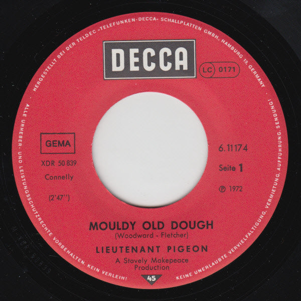 Lieutenant Pigeon : Mouldy Old Dough (7", Single)