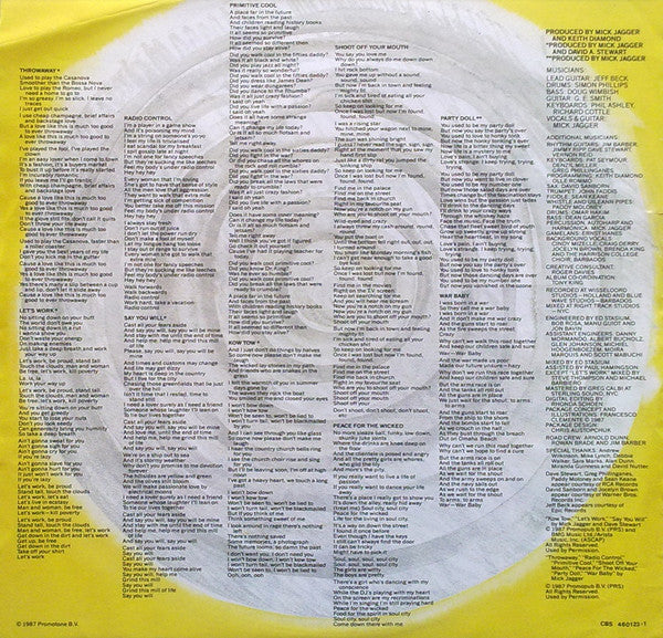 Mick Jagger : Primitive Cool (LP, Album)