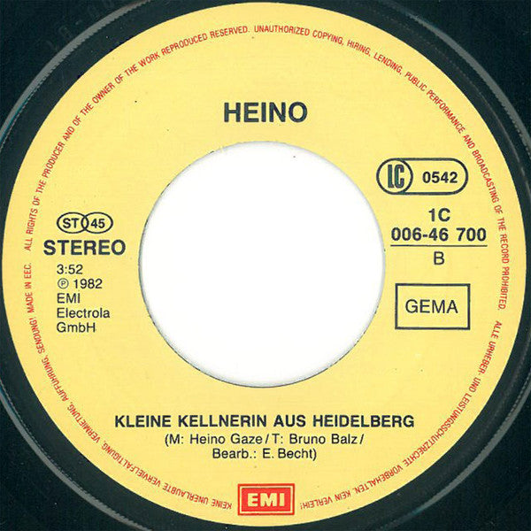 Heino : Sonnenschein - Glücklichsein (7", Single)
