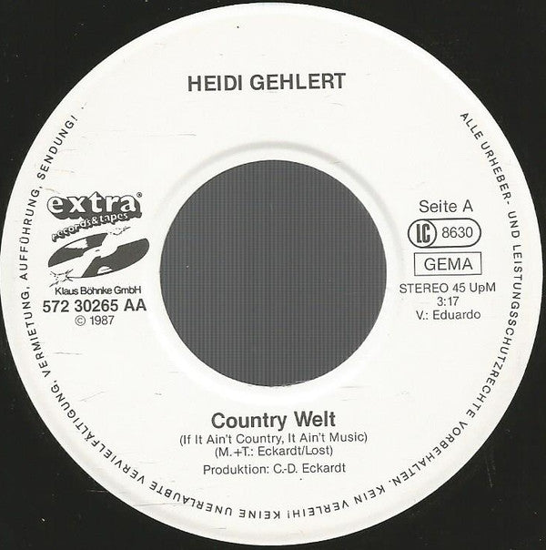 Heidi Gehlert : Country Welt (7", Single)
