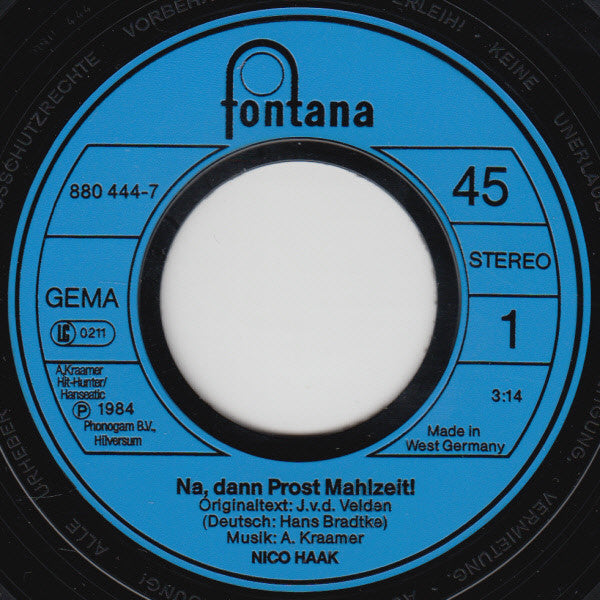 Nico Haak : Na, Dann Prost Mahlzeit! (7", Single)