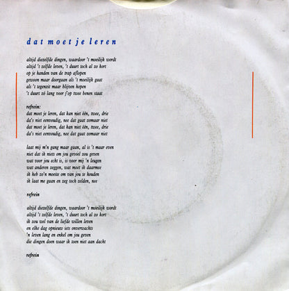 Alfred Martens : Dat Moet Je Leren (7", Single)
