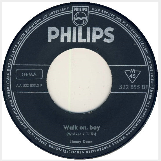 Jimmy Dean : P. T. 109 / Walk On, Boy (7", Single)