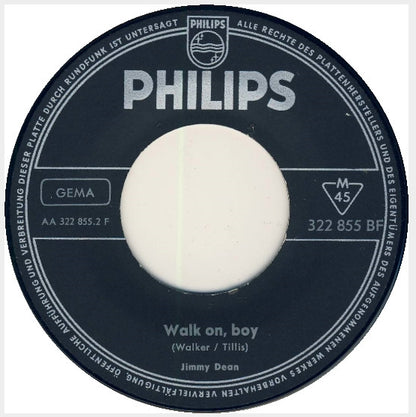 Jimmy Dean : P. T. 109 / Walk On, Boy (7", Single)