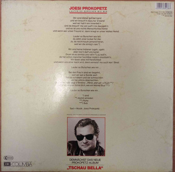 Joesi Prokopetz : Lauter So Burschen Wie Mir (12", Maxi)