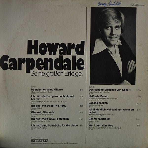 Howard Carpendale : Seine Großen Erfolge (LP, Comp)
