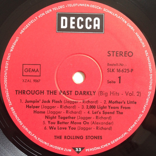The Rolling Stones : Through The Past, Darkly (Big Hits Vol. 2) (LP, Comp, RE, Gat)