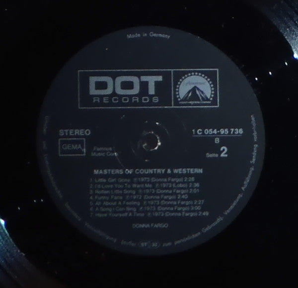 Donna Fargo : Masters Of Country And Western Vol. 2 (LP, Comp)