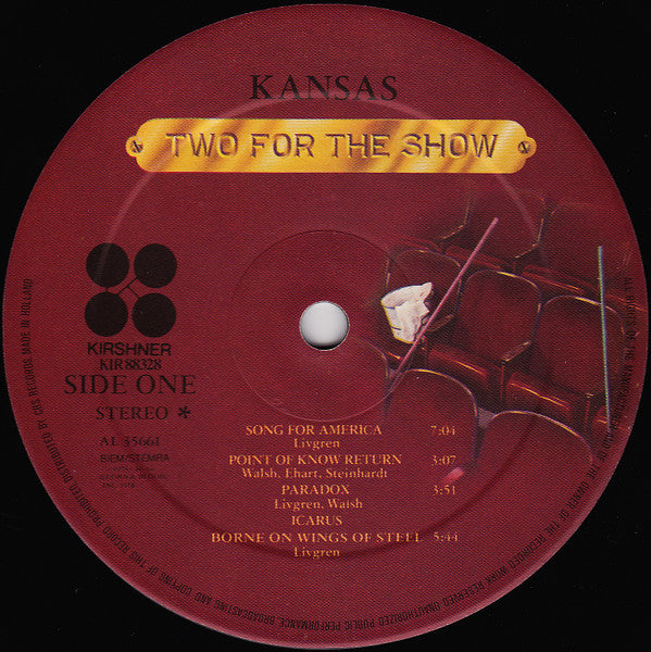 Kansas (2) : Two For The Show (2xLP, Album)