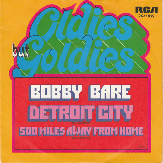 Bobby Bare : Detroit City (7", Single, Mono, RE)