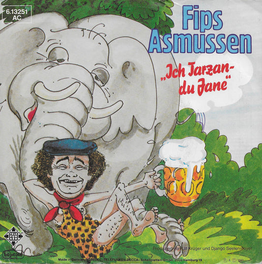 Fips Asmussen : Ich Tarzan - Du Jane (7", Single)