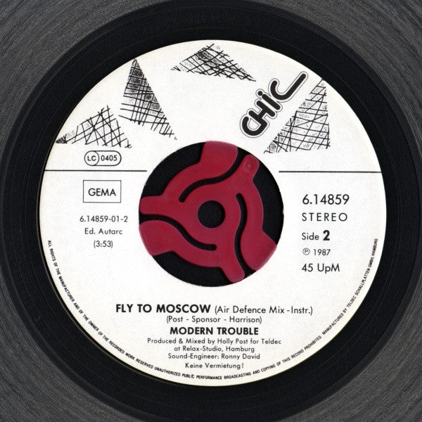 Modern Trouble : Fly To Moscow (7", Single, Ltd, Cle)