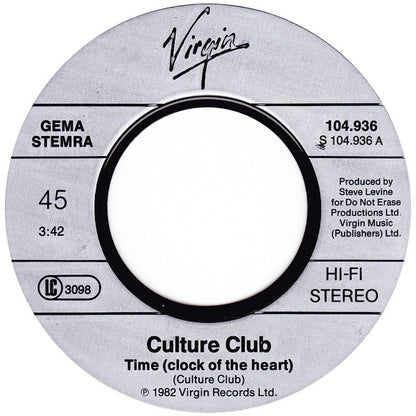 Culture Club : Time (Clock Of The Heart) (7", Single)