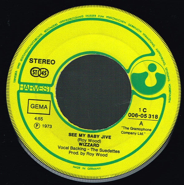 Wizzard (2) : See My Baby Jive (7", Single)