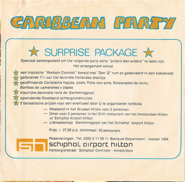 The Antillen Stars SteelBand : Caribbean Party (7", Promo)