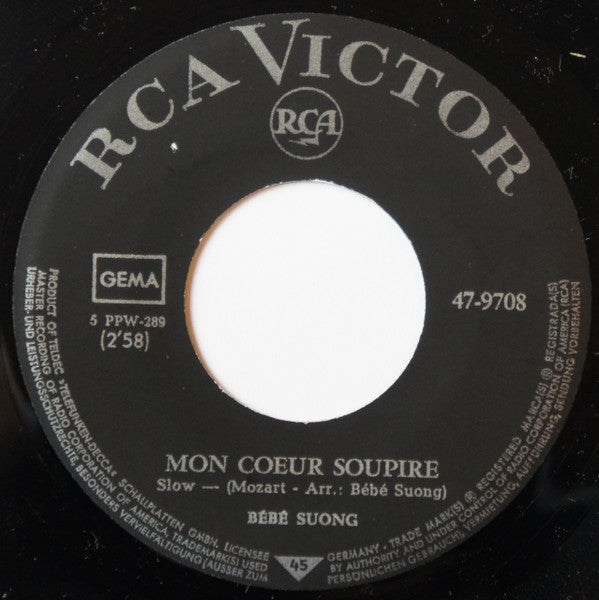 Bébé Hong-Suong : Mon Coeur Soupire / Mine De Rien (7", Single, Mono)