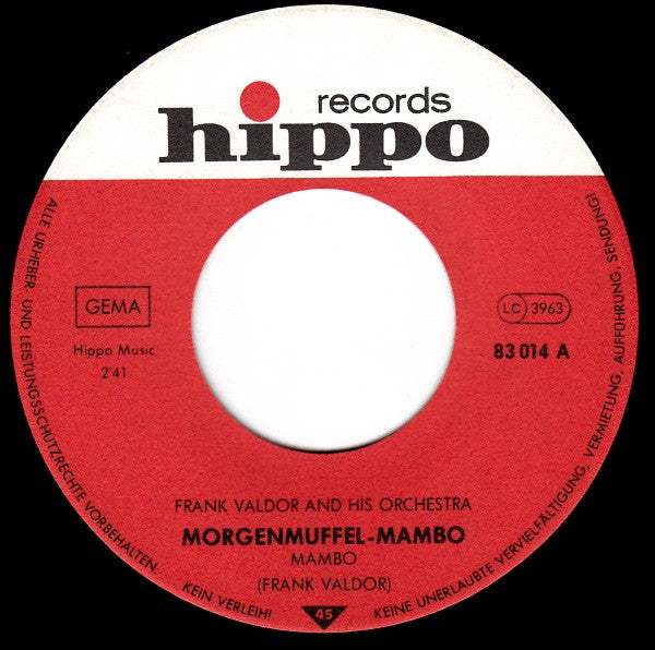 Orchester Frank Valdor : Morgenmuffel Mambo (7", Single)